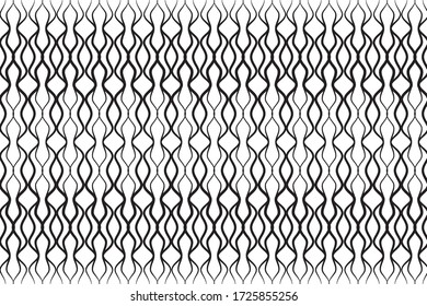 Abstract linear ornament. Black on a white background.