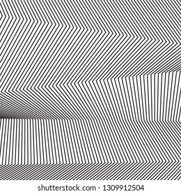 Abstract linear pattern. Vector illustration. Background with black lines
