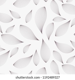 Abstract Linear Petal Flower. Vector Pattern. Pattern Is On Swatches Panel