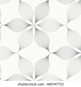 Abstract linear petal flower. Vector flower pattern