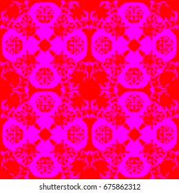 Abstract linear petal flower. Vector pattern