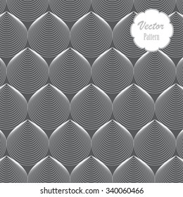 abstract linear seashell pattern, Vector pattern 