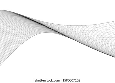 
abstract linear shapes 3d illustration