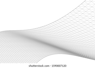
abstract linear shapes 3d illustration