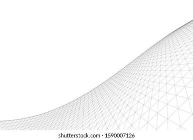 
abstract linear shapes 3d illustration