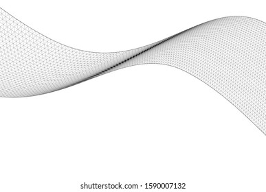 
abstract linear shapes 3d illustration