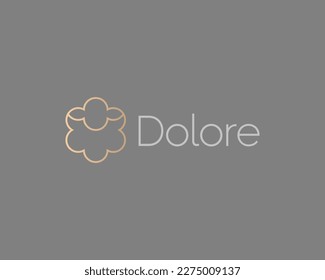 Abstract linear sheep logo. Domestic animal sign. Silhouette icon ewe. Farm logotype. Vector illustration.