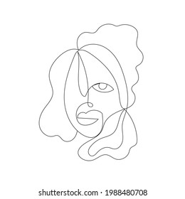 abstract linear silhouette of man in minimalistic simple style. vector drawing for logo, advertising, stickers. one line. 