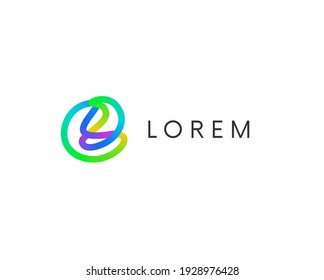Resumen de diseño vectorial de color espiral lineal. Excelente abstracción del logotipo de moda.