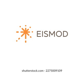 Abstract linear star logo. Universe science sign. Energy icon. Vector illustration.