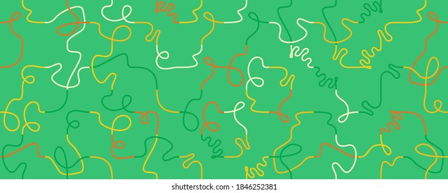 Abstract linear vector pattern made with seamless thin wavy lines. Light composition, useful for wallpaper, web design, business card, invitation, poster, textile print, background.