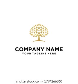 Abstract linear vector tree logo icon design. Universal luxury premium solid symbol. Creative park. People Tree Vector Logo
