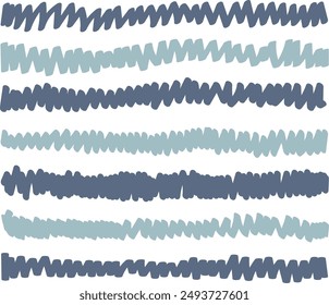 Abstract Lined Doodles Pattern Vector Illustration