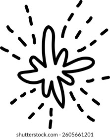 Abstract Lined Star Vector Illustration