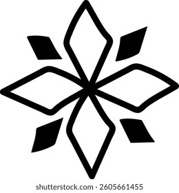 Abstract Lined Star Vector Illustration