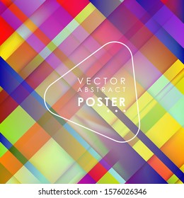 Abstract lined tech background. Futuristic light interface. Vector illustration with transparent geometric shapes