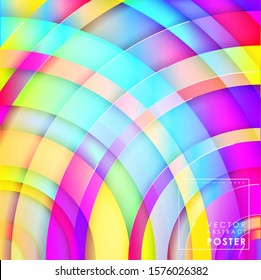 Abstract lined tech background. Futuristic light interface. Vector illustration with transparent geometric shapes