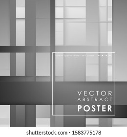Abstract lined tech background. Futuristic light interface. Vector illustration with transparent geometric shapes
