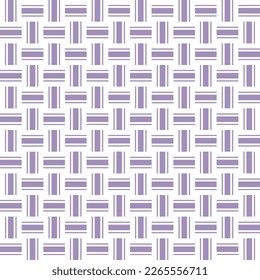 Abstract Linen Stripes Vector Geometric Monochrome Seamless Pattern Minimal Knitted Look Trendy Fashion Colors Perfect for Allover Fabric Print or Wrapping Paper Lilac White Tones