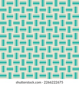 Abstract Linen Stripes Vector Geometric Monochrome Seamless Pattern Minimal Knitted Look Trendy Fashion Colors Perfect for Allover Fabric Print or Wrapping Paper Tiffany Blue Tones