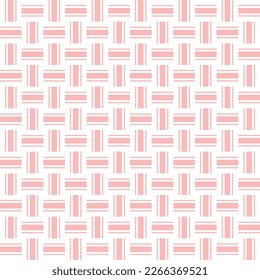 Abstract Linen Stripes Vector Geometric Monochrome Seamless Pattern Minimal Knitted Look Trendy Fashion Colors Perfect for Allover Fabric Print or Wrapping Paper Pastel Pink White Tones