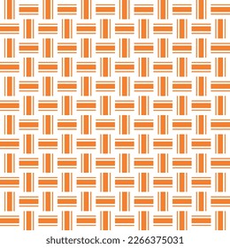 Abstract Linen Stripes Vector Geometric Monochrome Seamless Pattern Minimal Knitted Look Trendy Fashion Colors Perfect for Allover Fabric Print or Wrapping Paper Orange Tones