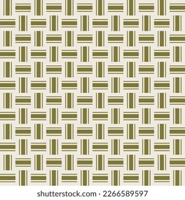 Abstract Linen Stripes Vector Geometric Monochrome Seamless Pattern Minimal Knitted Look Trendy Fashion Colors Perfect for Allover Fabric Print or Wrapping Paper Olive Green Ecru Tones