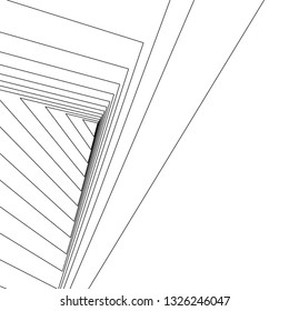 abstract lines, 3d architecture