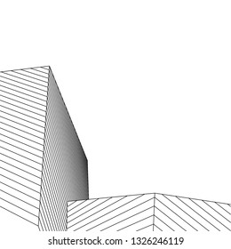 abstract lines, 3d architecture