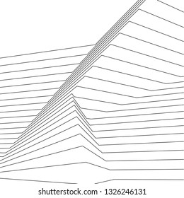 abstract lines, 3d architecture