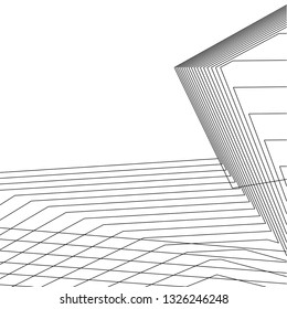 abstract lines, 3d architecture