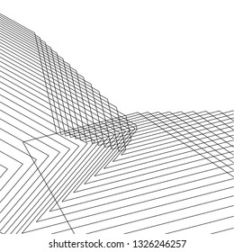 abstract lines, 3d architecture