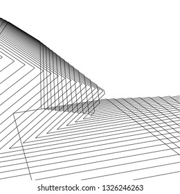 abstract lines, 3d architecture
