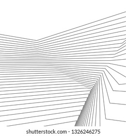 abstract lines, 3d architecture