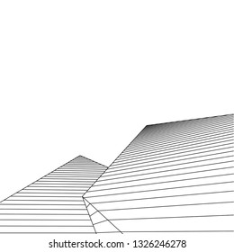abstract lines, 3d architecture