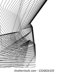 abstract lines, 3d architecture