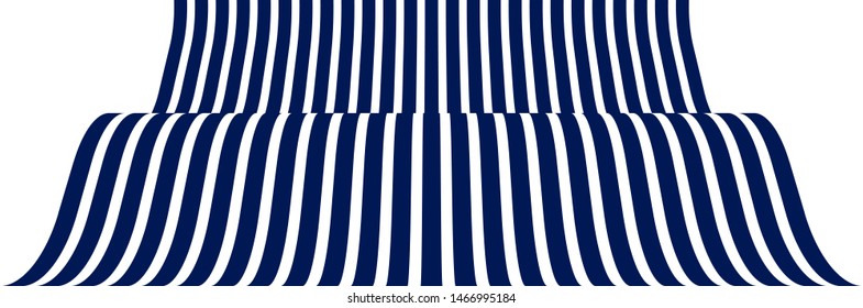 Abstract lines in 3D dimensional perspective abstract vector background, cool funky design layout, 70s retro template.