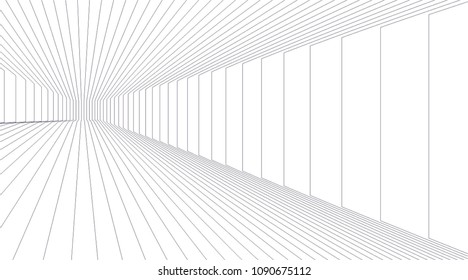 abstract lines 3d structure