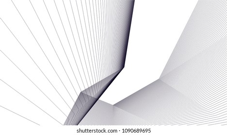 abstract lines 3d structure