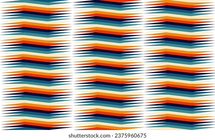 líneas abstractas, patrón de repetición de tiras de color de los temas de los años 70, diseño de imagen repleto para patrones de tela o papel tapiz, azul, naranja, rojo, amarillo