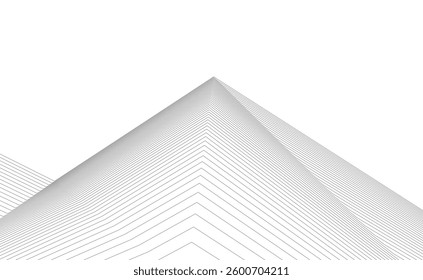 Abstract lines architectural 3d drawing