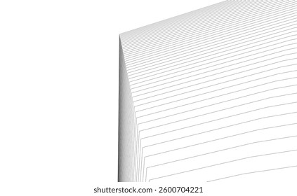 Abstract lines architectural 3d drawing