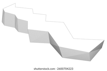 Abstract lines architectural 3d drawing