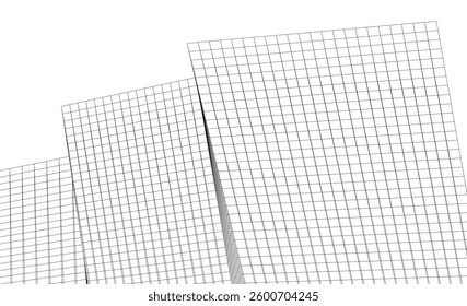 Abstract lines architectural 3d drawing