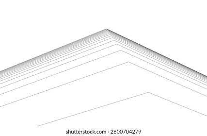 Abstract lines architectural 3d drawing