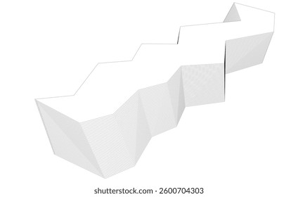 Abstract lines architectural 3d drawing