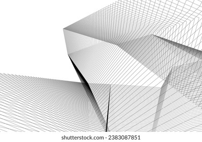 Líneas abstractas. Fondo geométrico de la arquitectura.