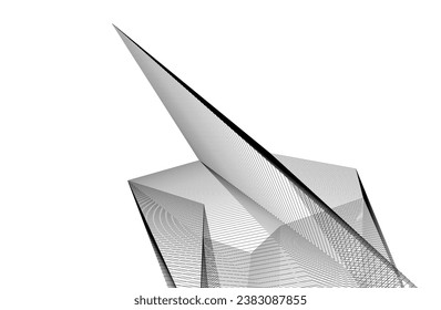 Líneas abstractas. Fondo geométrico de la arquitectura.