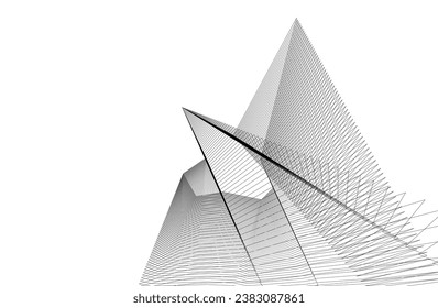 Líneas abstractas. Fondo geométrico de la arquitectura.