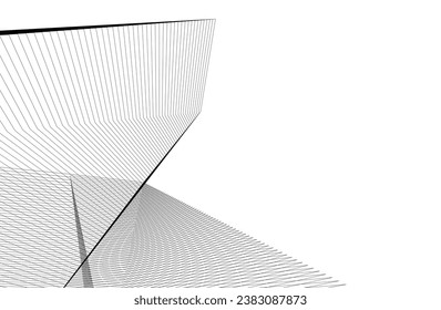 Abstrakte Linien. Architektur, geometrischer Hintergrund.